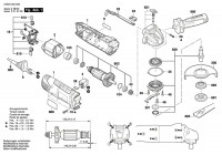 Bosch 3 603 CA2 401 Pws 750-125 Angle Grinder 230 V / Eu Spare Parts